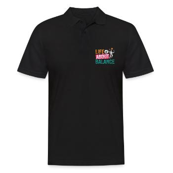 Unicycle Life Is About Balance Cyclist Unicyclist - Men's Polo Shirt - black - Front - Kai (181cm)