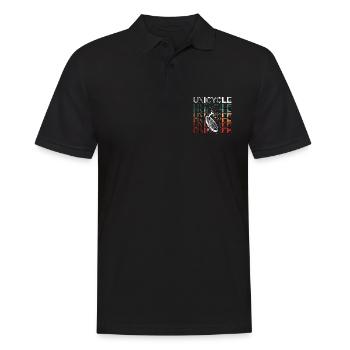 Unicycle Retro Loves Unicycling Cyclist Unicyclist - Men's Polo Shirt - black - Front - Kai (181cm)