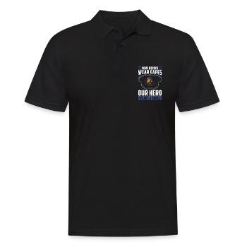 Police Officer Some Heroes Wear Capes Policeman - Men's Polo Shirt - black - Front - Kai (181cm)