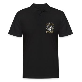 Mythologie nordique Visitez le royaume d’Asgard Valknut - Polo Homme - noir - Devant - Kai (181cm)