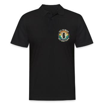 Microbiologiste 10% humain 90% bactéries Microbiologie - Polo Homme - noir - Devant - Kai (181cm)