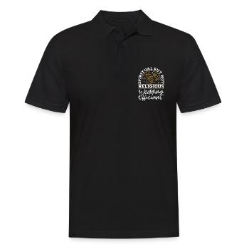 Officiant spirituel mais pas conseiller religieux - Polo Homme - noir - Devant - Kai (181cm)