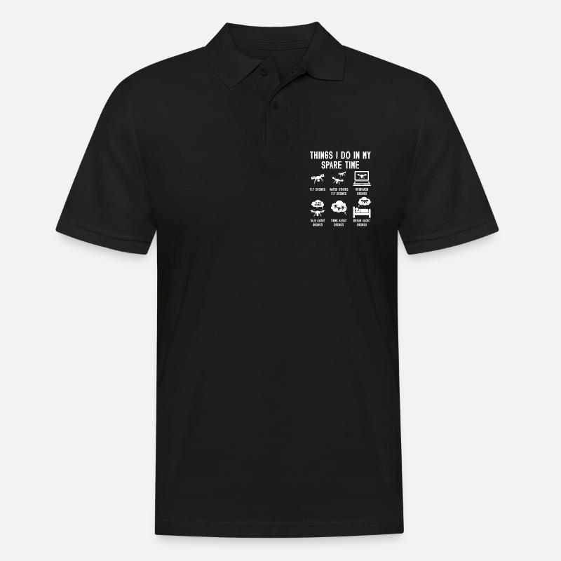 Drone Racing Things I Do In My Race Racing Machine - Männer Poloshirt - Schwarz