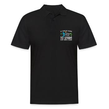 Volleyball de plage s’ils vont au beachball - Polo Homme - noir - Devant - Kai (181cm)