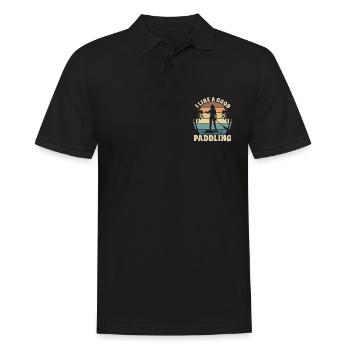 Stand Up Paddle I Like A Good Paddling Water Sport - Men's Polo Shirt - black - Front - Kai (181cm)