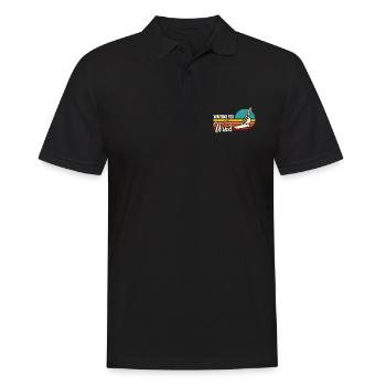 Windsurfing Waiting For Wind Retro Water Sports - Männer Poloshirt - Schwarz - Vorne - Kai (181cm)