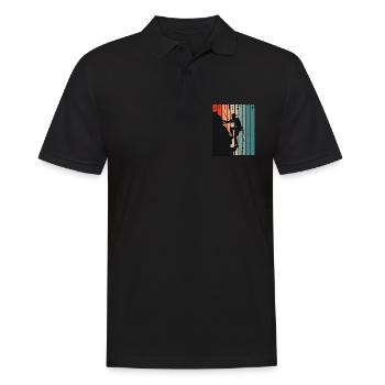Indoor Climbing Bouldering Sport Climbing Climber - Männer Poloshirt - Schwarz - Vorne - Kai (181cm)