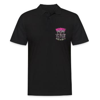 Midwife The One Who Makes The Magic Baby Catcher - Männer Poloshirt - Schwarz - Vorne - Kai (181cm)