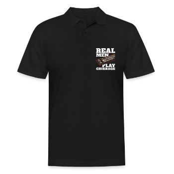 Cribbage Real Men Play Cribbage Loves Board Game - Männer Poloshirt - Schwarz - Vorne - Kai (181cm)