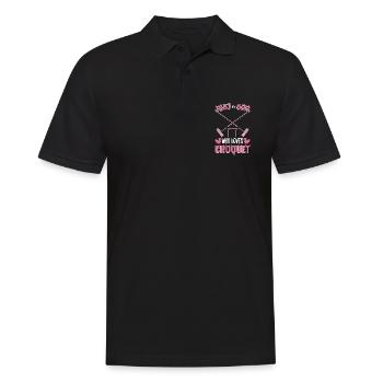 Croquet juste une fille qui aime le jeu de plein air de croquet - Polo Homme - noir - Devant - Kai (181cm)