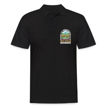 Landscaper Pardon My Awesomeness I'm A Lawn Mower - Männer Poloshirt - Schwarz - Vorne - Kai (181cm)