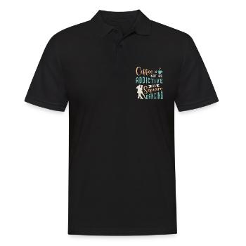 Square Dancing Coffee Is Not As Western Dancing - Men's Polo Shirt - black - Front - Kai (181cm)