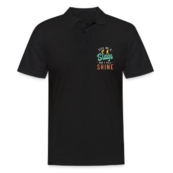 Dance Moves Give Me A Stage And I Will Breakdance - Männer Poloshirt - Schwarz - Vorne - Kai (181cm)