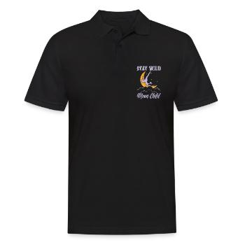 Aerialist Stay Wild Moon Child Air Yoga Aerialists - Men's Polo Shirt - black - Front - Kai (181cm)