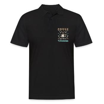 Veterinarian Coffee Before Veterinary Coffee Lover - Männer Poloshirt - Schwarz - Vorne - Kai (181cm)