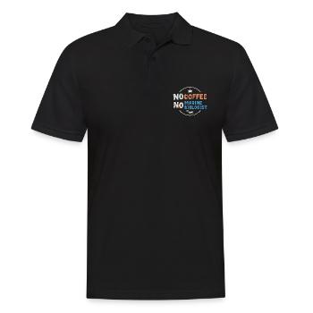 Marine Biologist No Coffee Ecologist Coffee Lover - Men's Polo Shirt - black - Front - Kai (181cm)