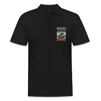 Marine Biologist Before Ocean Life Coffee Lover - Men's Polo Shirt - black - Front - Kai (181cm)