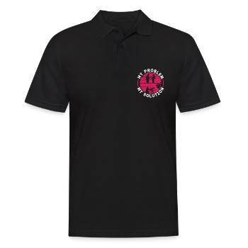 Chasseur de tornades Mon problème Mon pictogramme Maman Papa - Polo Homme - noir - Devant - Kai (181cm)