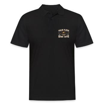 Violoniste Avant Café Musicien Amateur De Café - Polo Homme - noir - Devant - Kai (181cm)