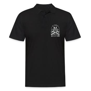 Tôlier Mon Problème Mon Pictogramme Papa Maman - Polo Homme - noir - Devant - Kai (181cm)