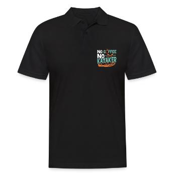 Kayaker No Coffee No Kayaker Kayaking Coffee Lover - Men's Polo Shirt - black - Front - Kai (181cm)