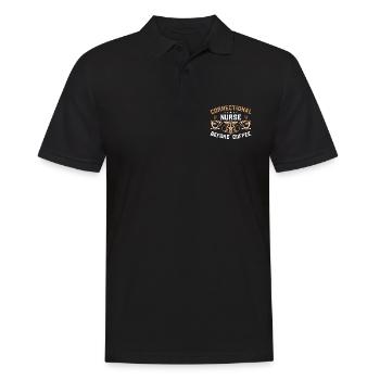 Correctional Nurse Before Medicine Coffee Lover - Männer Poloshirt - Schwarz - Vorne - Kai (181cm)