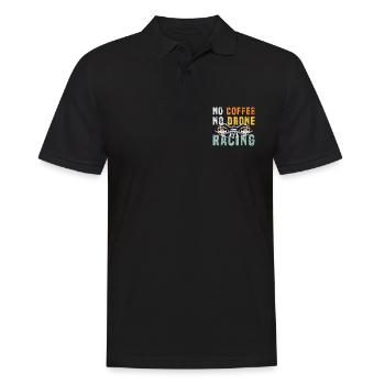 Amateur de course de drones Pas de café Pas d’amateur de café de drone - Polo Homme - noir - Devant - Kai (181cm)