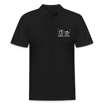 Snowmobile Racing My Problem My Pictogram Dad Mom - Men's Polo Shirt - black - Front - Kai (181cm)