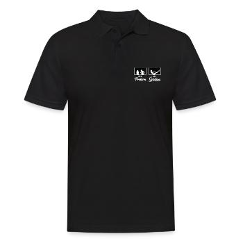 Pilates Lover Mon problème Mon Pictogramme Maman Papa - Polo Homme - noir - Devant - Kai (181cm)