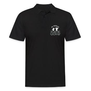 Conchas amant mon problème ma solution pictogramme papa - Polo Homme - noir - Devant - Kai (181cm)