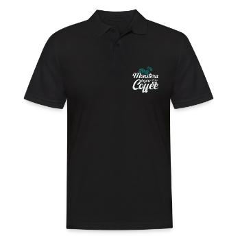 Monster Lover Monstera Before Garden Coffee Lover - Männer Poloshirt - Schwarz - Vorne - Kai (181cm)