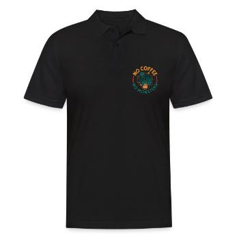 Monster Lover No Coffee Indoor Plants Coffee Lover - Men's Polo Shirt - black - Front - Kai (181cm)