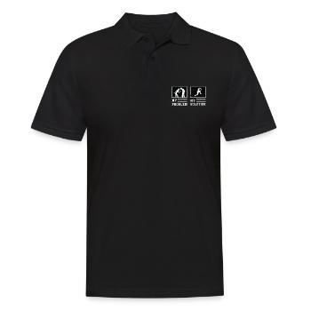 Parkour Lover My Problem My Pictogram Dad Mom - Men's Polo Shirt - black - Front - Kai (181cm)