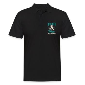 Ballroom Dance Real Men Dance Ballroom Dance Sport - Männer Poloshirt - Schwarz - Vorne - Kai (181cm)