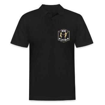 Danse Swing Lindy Hop Danse Swing Danse Sport - Polo Homme - noir - Devant - Kai (181cm)
