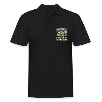Musky Fishing Sorry I Missed Your Call Fisherman - Männer Poloshirt - Schwarz - Vorne - Kai (181cm)