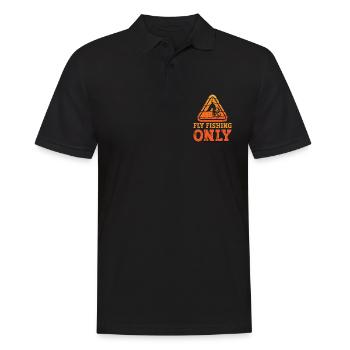Fly Fishing Only Trout Bass Fishing Fly Fisherman - Men's Polo Shirt - black - Front - Kai (181cm)