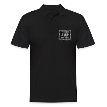 Stamp Collector Philatelist I Still Giggle Stamp - Männer Poloshirt - Schwarz - Vorne - Kai (181cm)
