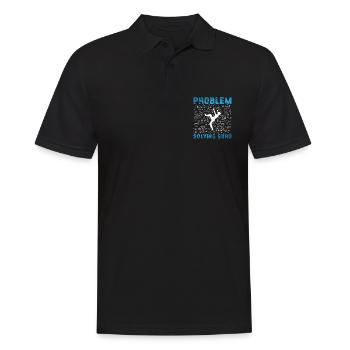 Admin Assistant Problem Solving Guru Office Clerk - Men's Polo Shirt - black - Front - Kai (181cm)
