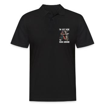 Arborist I'm Just Here To Hang Around Tree Climber - Männer Poloshirt - Schwarz - Vorne - Kai (181cm)