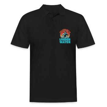 Snorkeling La vie semble meilleure Nageur Snorkeler - Polo Homme - noir - Devant - Kai (181cm)