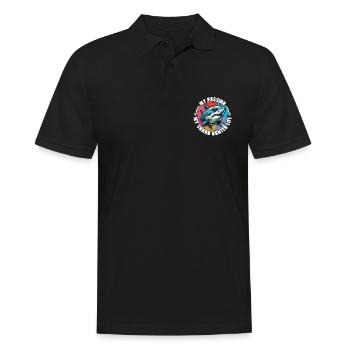 Chasse au requin Ma passion Mon requin Chasseur de fossiles - Polo Homme - noir - Devant - Kai (181cm)