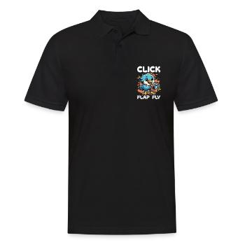Bird Photography Click Flap Fly Ornithologist - Men's Polo Shirt - black - Front - Kai (181cm)