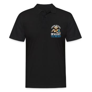 Passionné de Labrador Retriever avant éleveur de chiens - Polo Homme - noir - Devant - Kai (181cm)