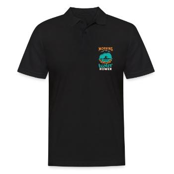 Water Rowing Morning Is Not My Time Water Sports - Men's Polo Shirt - black - Front - Kai (181cm)