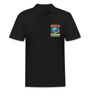 STEM Teacher Math + Science Data Analysis Educator - Men's Polo Shirt - black - Front - Kai (181cm)