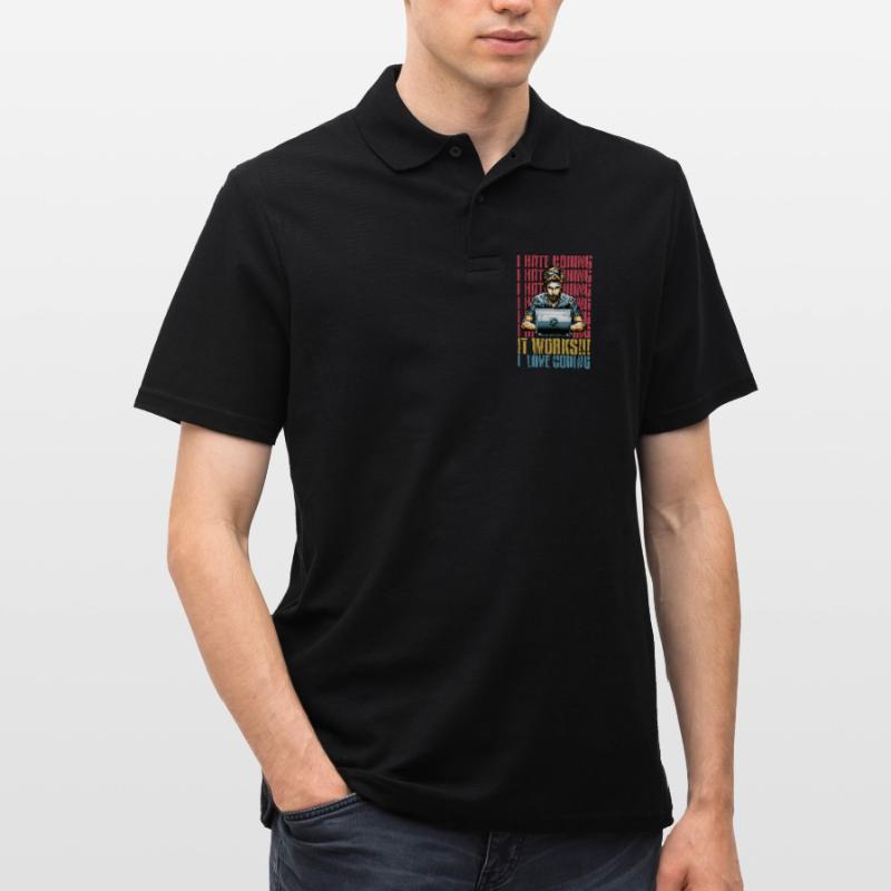 Coder I Hate Coding Developer Technology Coders Männer Poloshirt