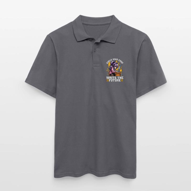 Coder Girls Who Code Write The Future Developer Männer Poloshirt