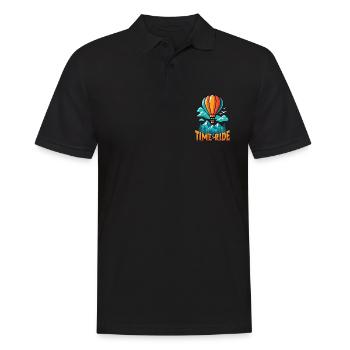 Hot Air Ballooning Time To Ride Balloon Aircraft - Männer Poloshirt - Schwarz - Vorne - Kai (181cm)