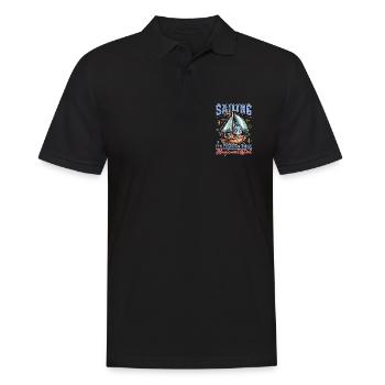 La voile est une combinaison de magie et de navigation - Polo Homme - noir - Devant - Kai (181cm)
